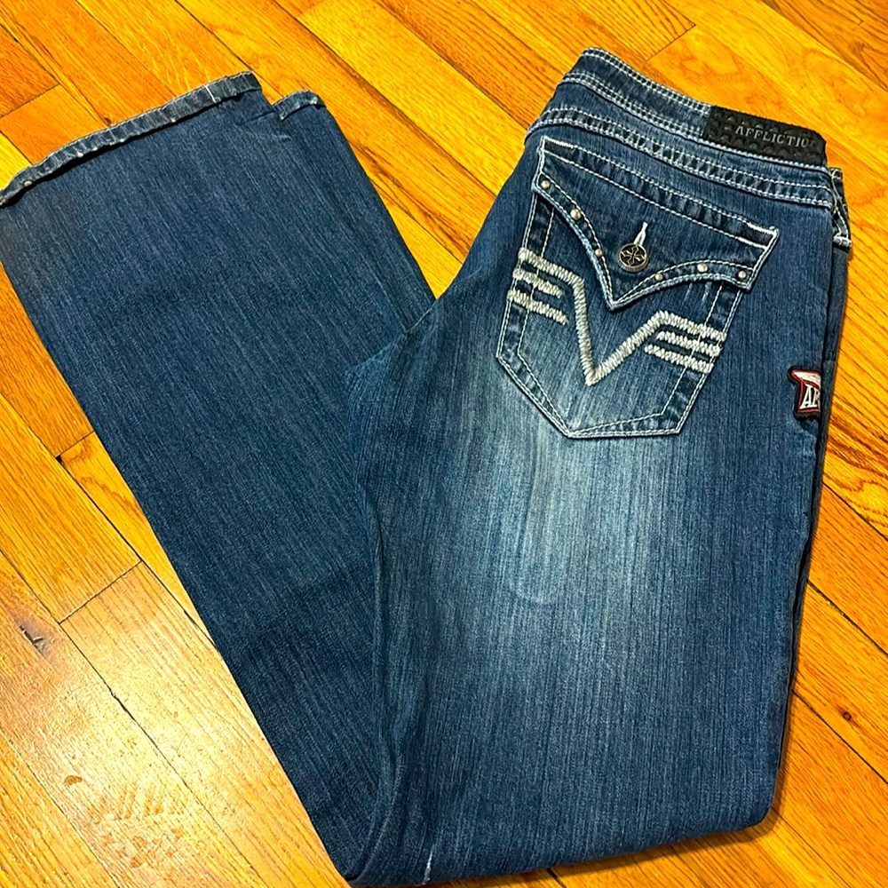 Affliction Flare Jeans Size 32